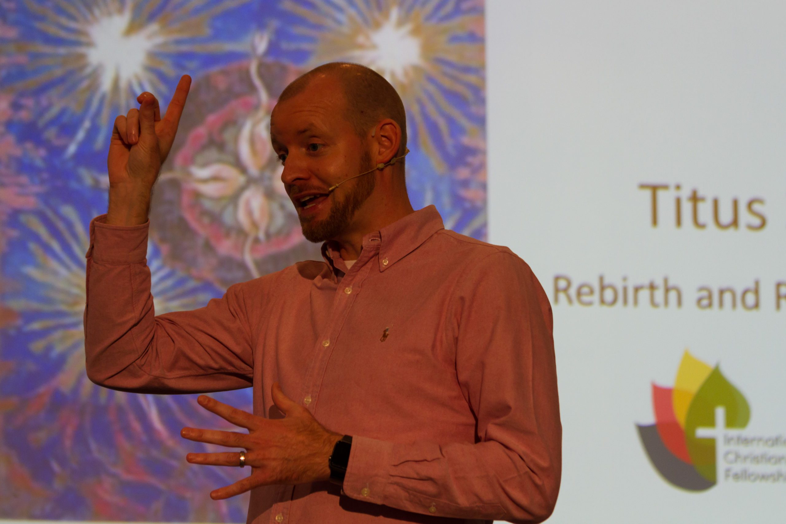 Man speaking about renewal and rebirth