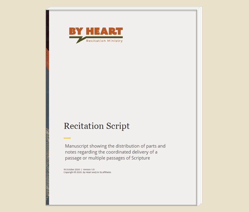 Generic Recitation script cover